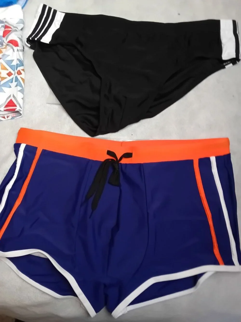 5 pc Lot Mens Bathing Suit Swim Briefs XXL NEW Solid Aztec Monster